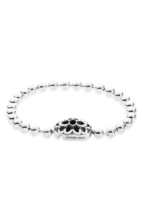Men's Triple Cutout B Poplock Bracelet