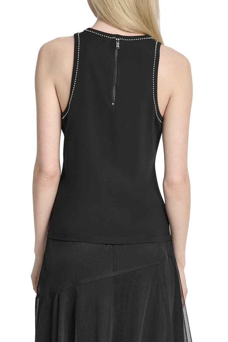 Studded Sleeveless Top, Alternate, color, BLACK