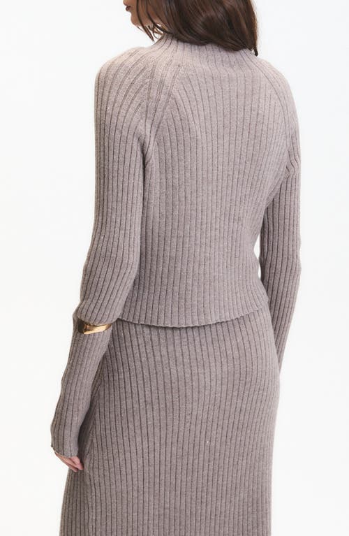 Deluc Randy Rib Crop Sweater In Brown