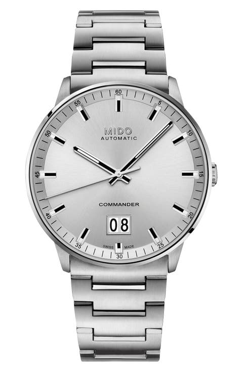 Commander II Skeleton Bracelet Watch, 42mm