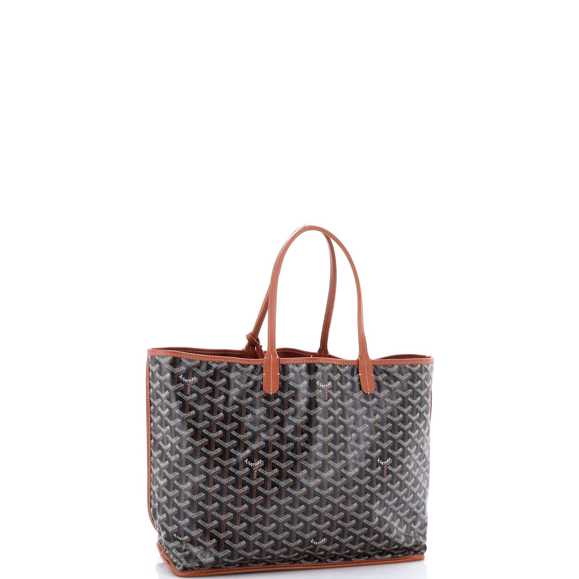 Pre-Owned Goyard Anjou Reversible Tote Coated Canvas PM, Alternate, color, Brown