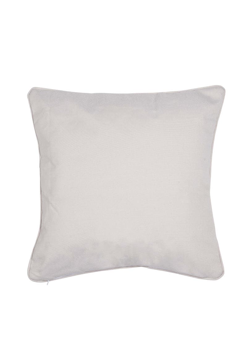 Horseshoe Crab Coastal Beach Shells Embroidered Throw Pillow, 18" x 18", Alternate, color, Brown