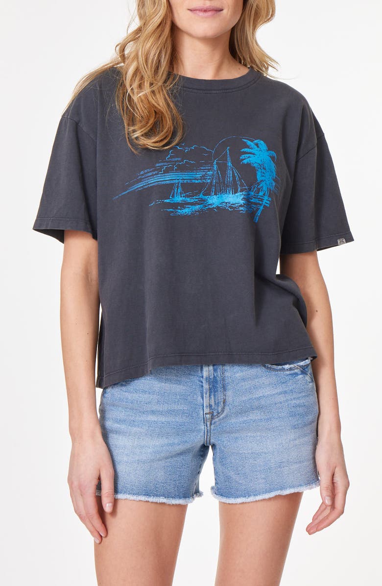 C & C California Toni Boxy Cotton Crop Tee, Main, color,