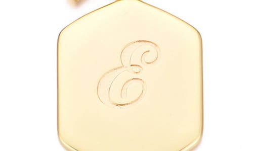 Adornia Monogram Initial Charm Chain Bracelet In Gold