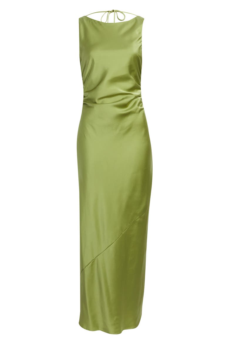 Isadora Open Cowl Back Cocktail Dress, Alternate, color, OLIVE