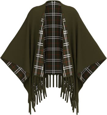 Burberry Reversible Wool Cape | Nordstrom