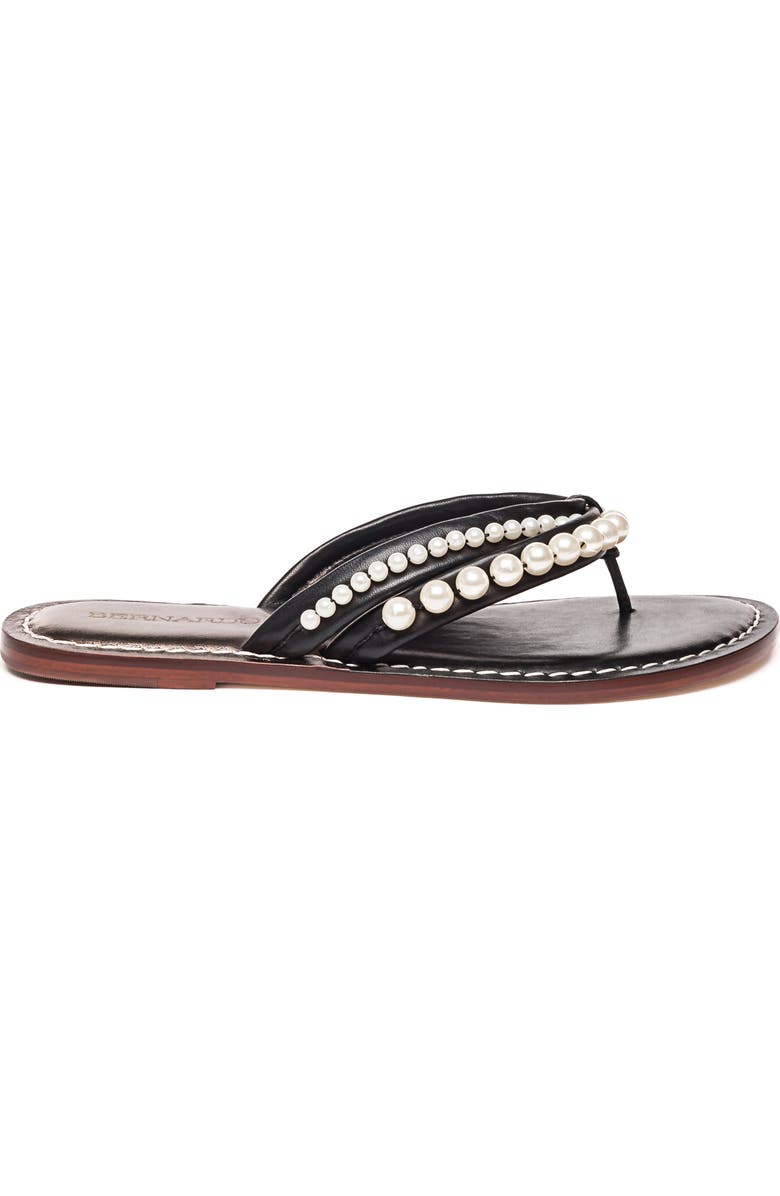 Bernardo Footwear Miami Imitation Pearl Flip Flop, Alternate, color,