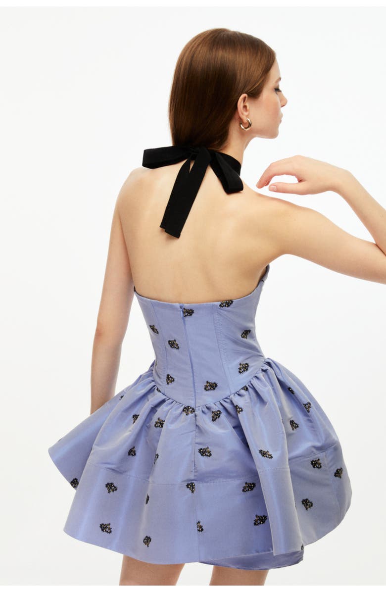 Nocturne Embroidered Strapless Mini Dress, Alternate, color, 