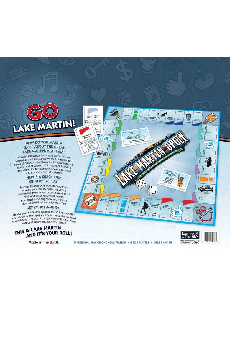 Lake Martin Opoly Board Game, Alternate, color, Multicolored