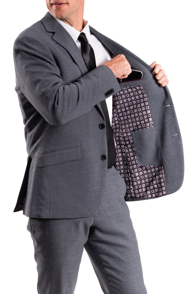 Charcoal Donegal Twist Trim Fit Suit, Alternate, color, GREY