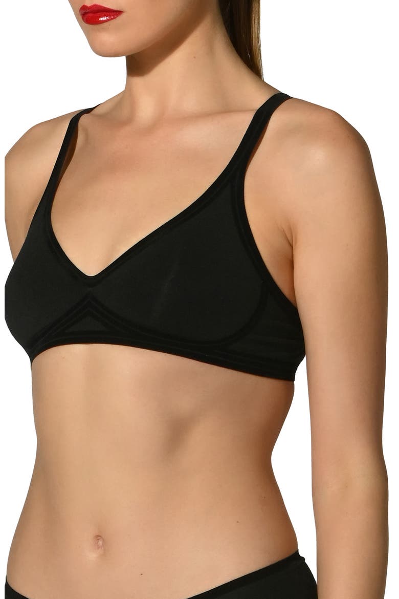 Contour Skin 3W Wireless Bra, Alternate, color, BLACK