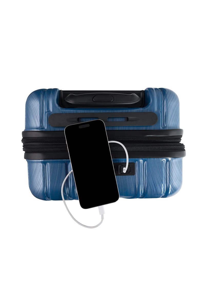 New York Elite 3 Piece (20"/24"/28") Luggage Set With 3 Packing Cubes, Alternate, color, Captain's Blue