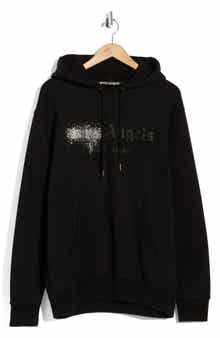 Palm Angels Crystal Embellished Cotton Graphic Hoodie