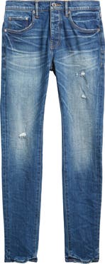 PURPLE BRAND One Year Worn Distressed Skinny Jeans