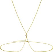 Adornia 14K Gold Plated Cubic Zirconia X Body Chain