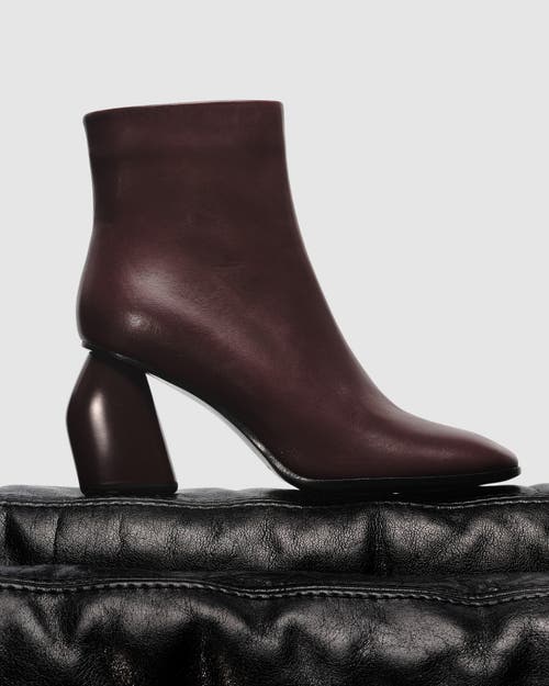 Mi/mai Rams High Heel Ankle Boot In Burgundy