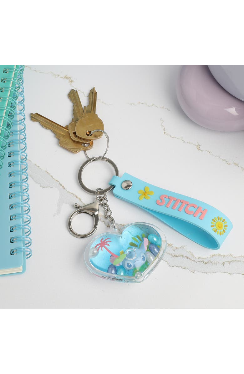Disney Stitch Liquid Surf And Sun Keychain, Alternate, color, Light Blue