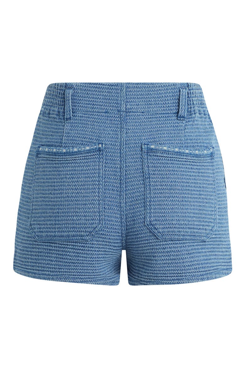 The Arlo High Waist Textured Denim Shorts, Alternate, color, BERLIN