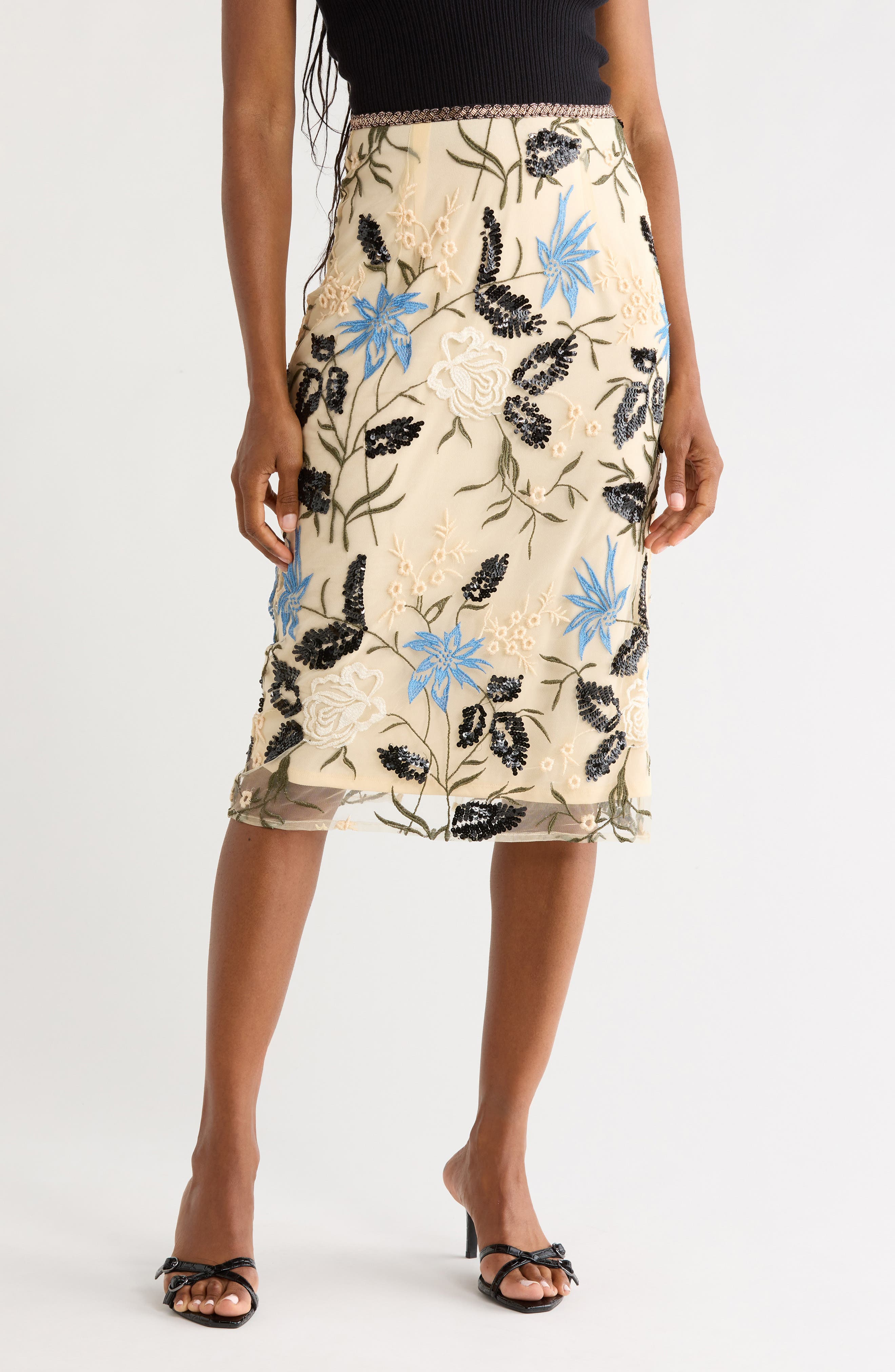 Jesse Embroidered Cocktail Skirt