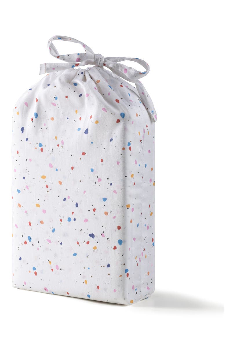 Cotton Sateen Crib Sheet Set, Main, color, TERRAZZO