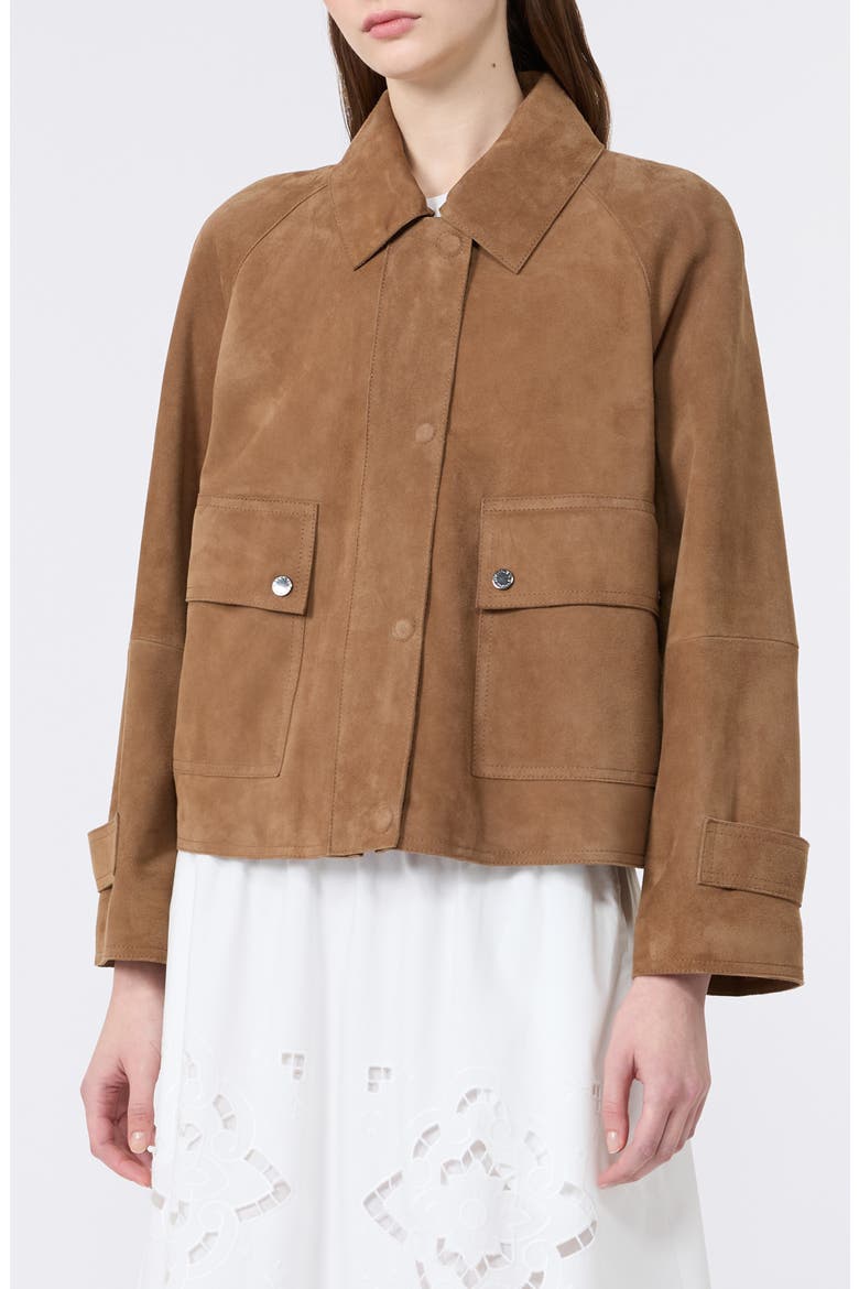 Abito Suede Jacket, Main, color, HAZELNUT BROWN