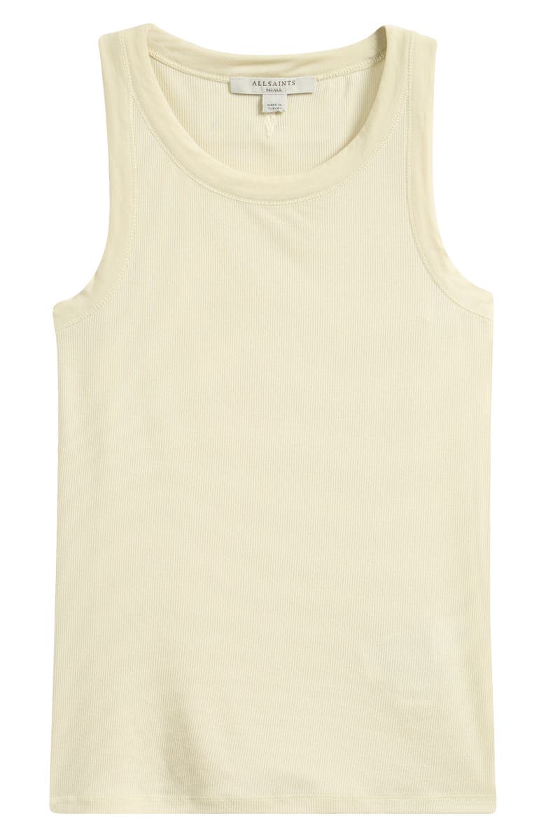 AllSaints Rina Rib Tank, Alternate, color, Haze Green