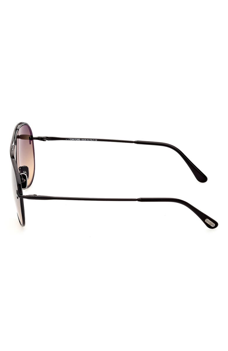 TOM FORD Theo 60mm Gradient Pilot Sunglasses, Alternate, color,