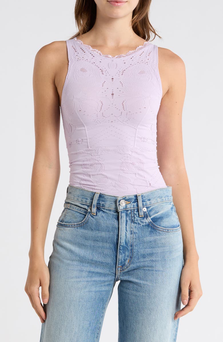 Free People Flirty Flutters Tank, Alternate, color, Lavender