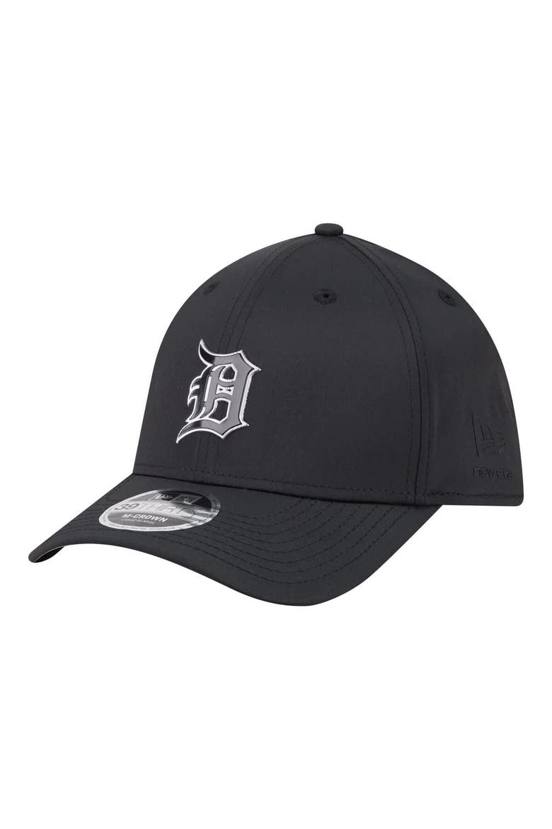 Men's New Era  Black Detroit Tigers Metallic 39THIRTY M-Crown Flex Hat, Main, color, Black