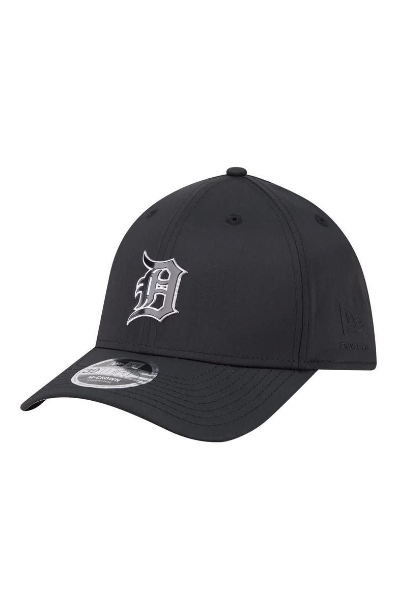 New Era Men's New Era Black Detroit Tigers Metallic 39THIRTY M-Crown Flex Hat, Main, color, Black
