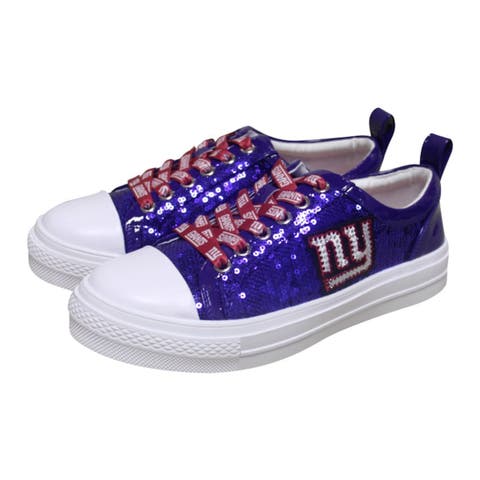 Women's Cuce Royal New York Giants Team Sequin Sneakers