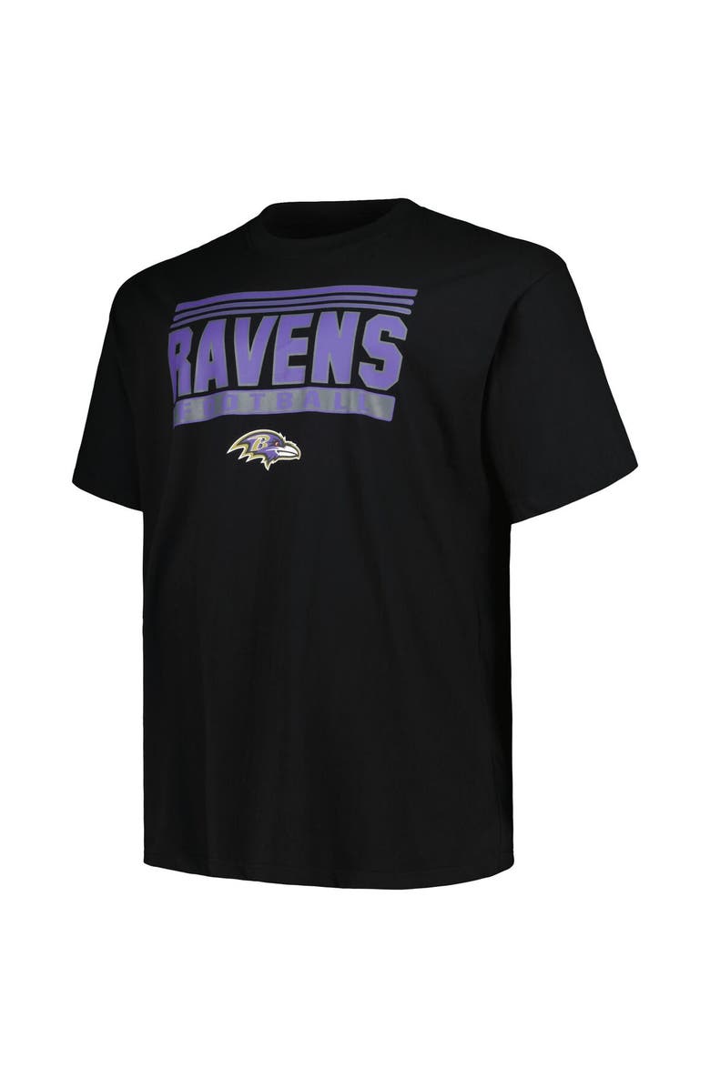 FANATICS Men's Fanatics Branded Black Baltimore Ravens Big & Tall Pop T-Shirt, Alternate, color, Black