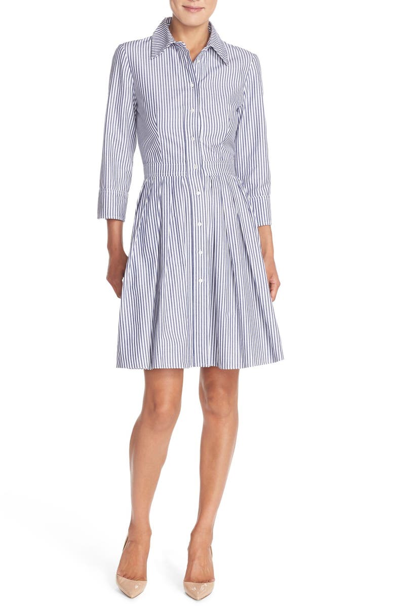 Eliza J 3/4 SLEEVE SHIRT DRESS, Alternate, color,