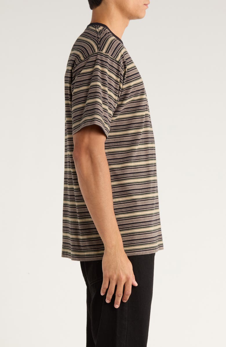Vans Cameron Stripe Cotton T-Shirt, Alternate, color, Walnut