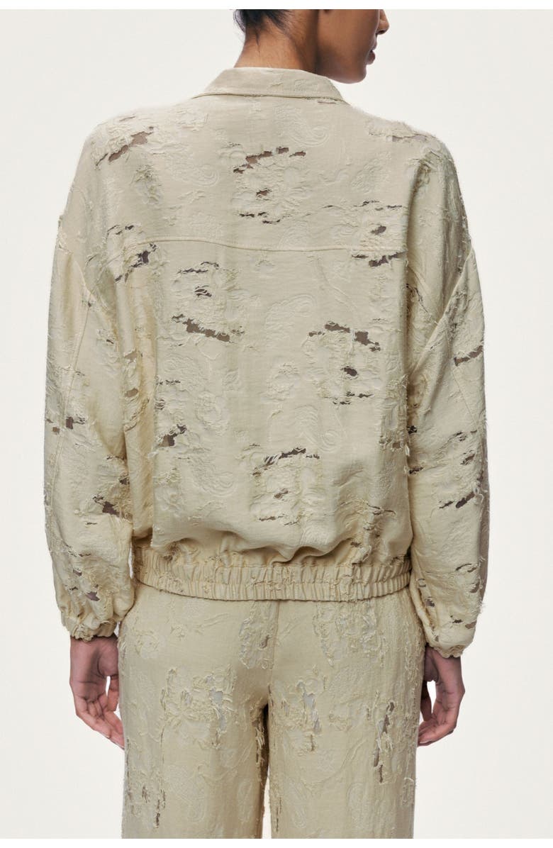 Nocturne Jacquard Bomber Jacket, Alternate, color, Ivory