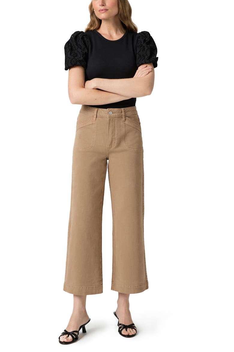 Anessa High Waist Ankle Wide Leg Jeans, Alternate, color, VINTAGE CANEWOOD