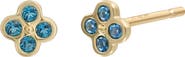 Bony Levy 14K Gold Semiprecious Stone Cluster Stud Earrings