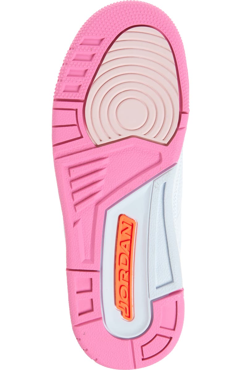 Jordan Kids' Air Jordan 3 Retro Basketball Sneaker, Alternate, color, Pearl Pink/ Hyper Orange