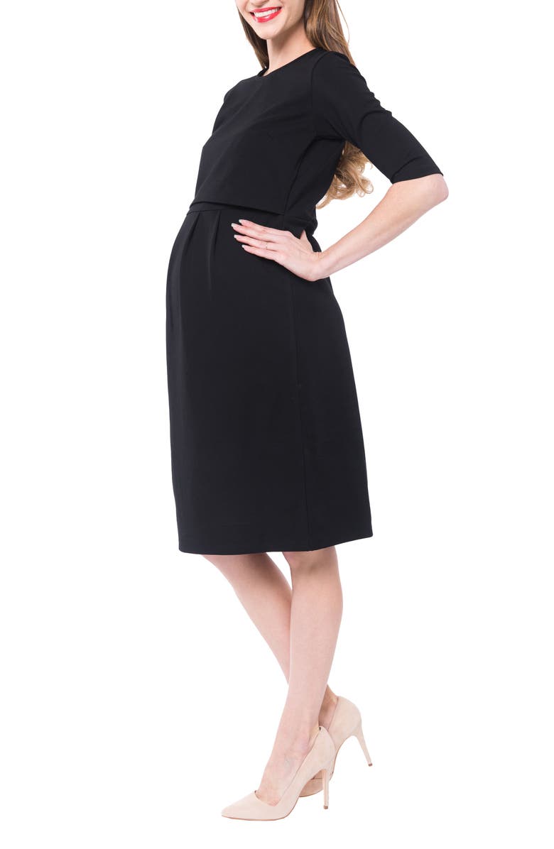 Nom Maternity Valentina Ponté Knit Maternity/Nursing Dress, Alternate, color,
