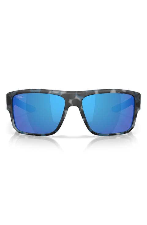 Taxman 59mm Polarized Rectangular Sunglasses