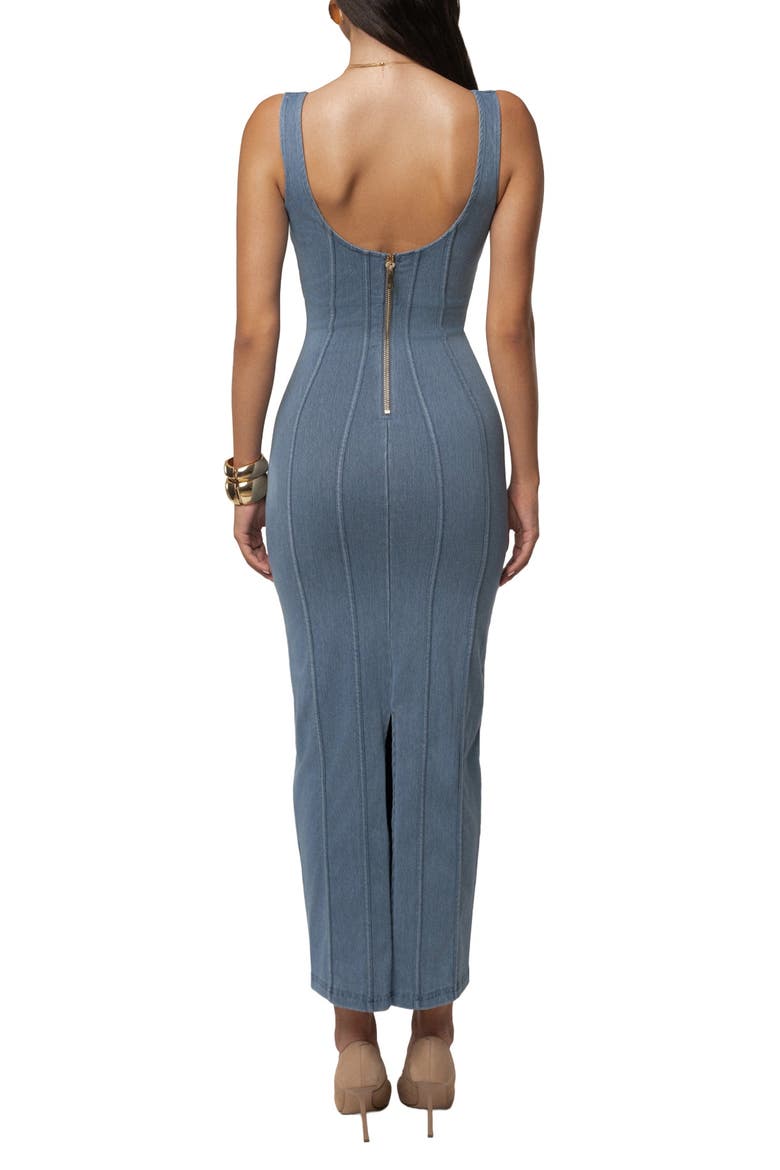 Soho Denim Maxi Dress, Alternate, color, Medium Wash