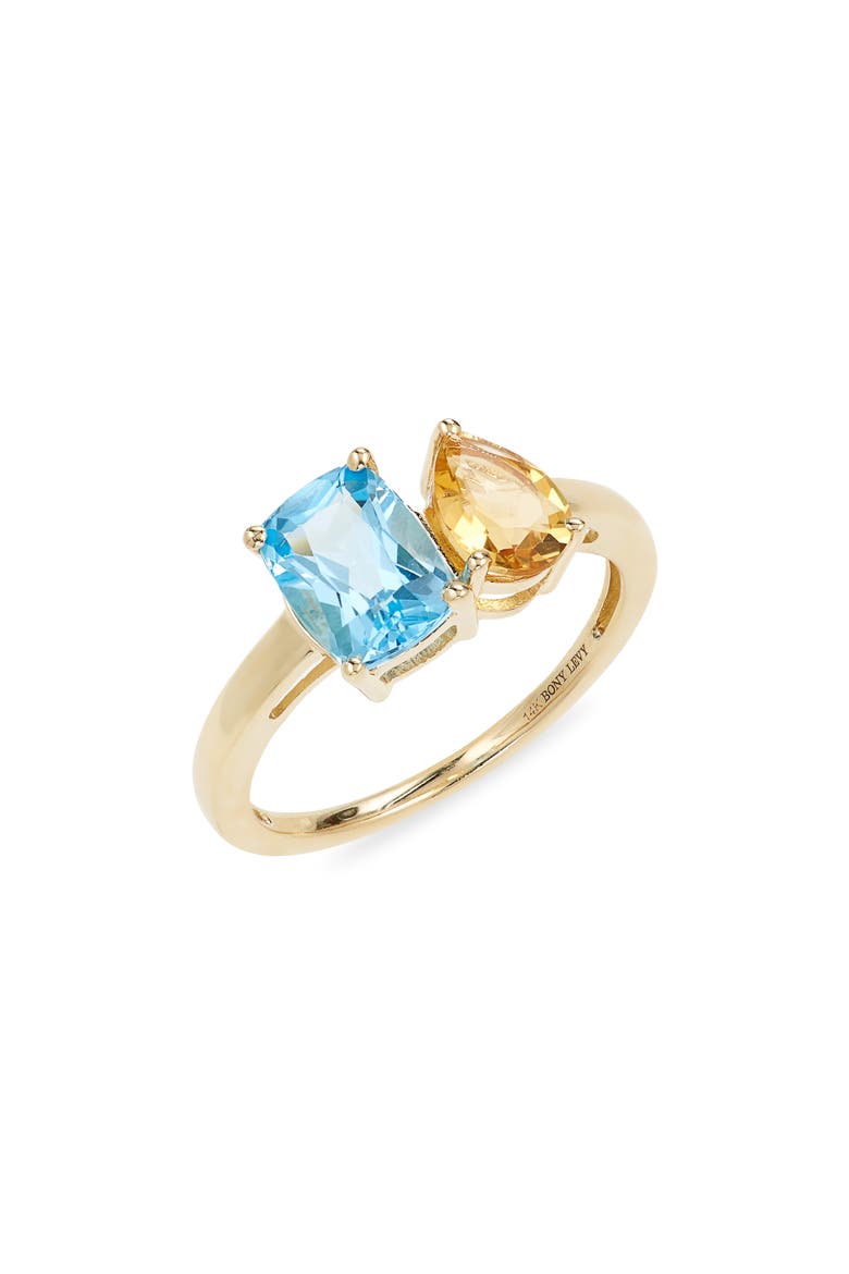 14K Gold Citrine & Topaz Statement Ring (Nordstrom Exclusive), Main, color, 14K YELLOW GOLD