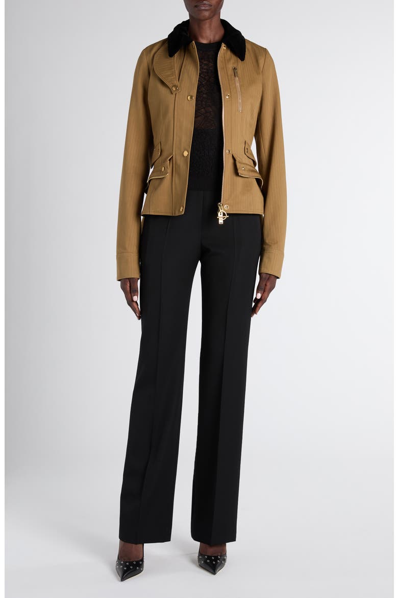 Kickback Cotton Herringbone Jacket, Alternate, color, LIGHT BROWN