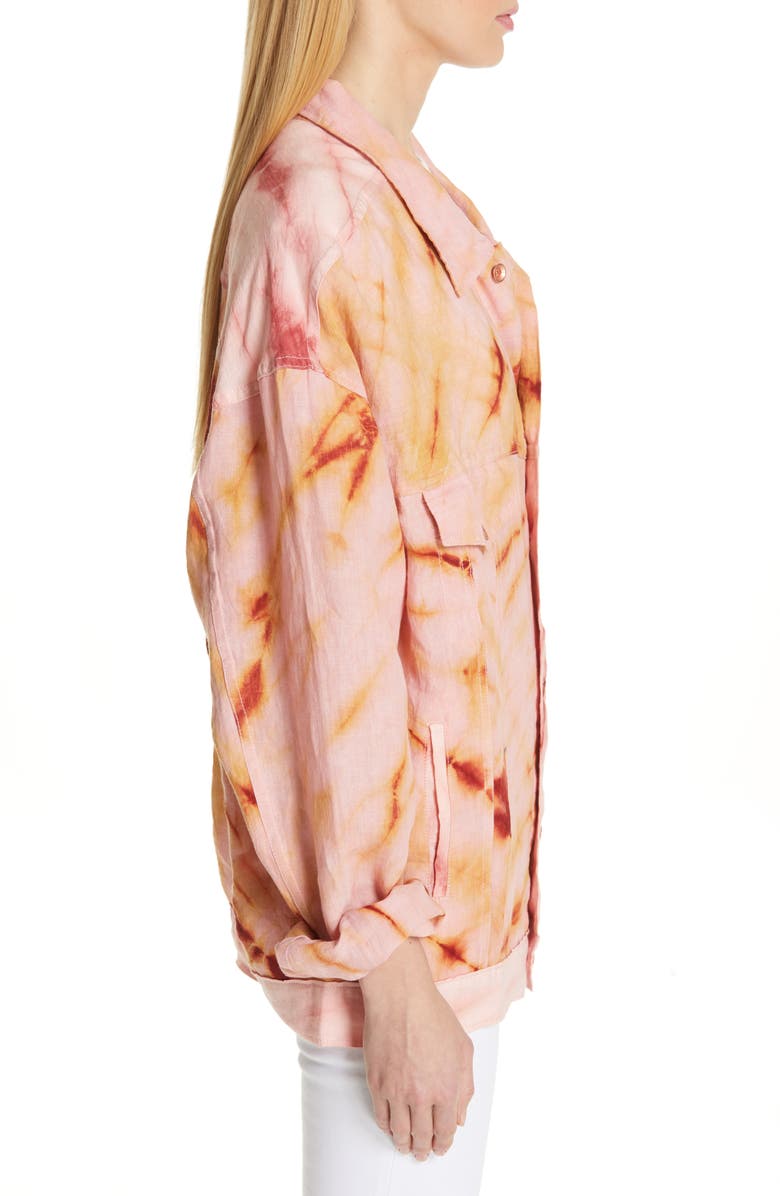 Story mfg. Monday Tie Dye Linen Jacket, Alternate, color,
