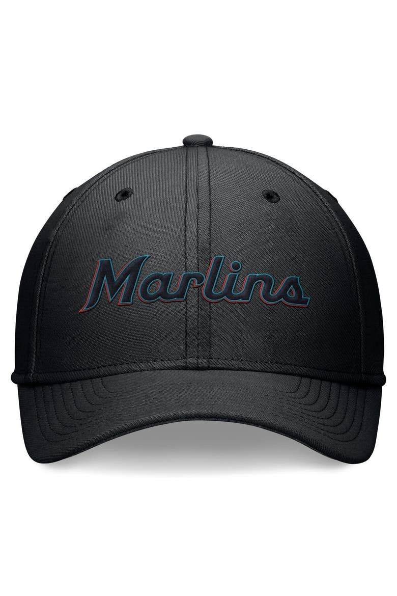 Men's Nike Black Miami Marlins Evergreen Performance Flex Hat, Alternate, color, Black
