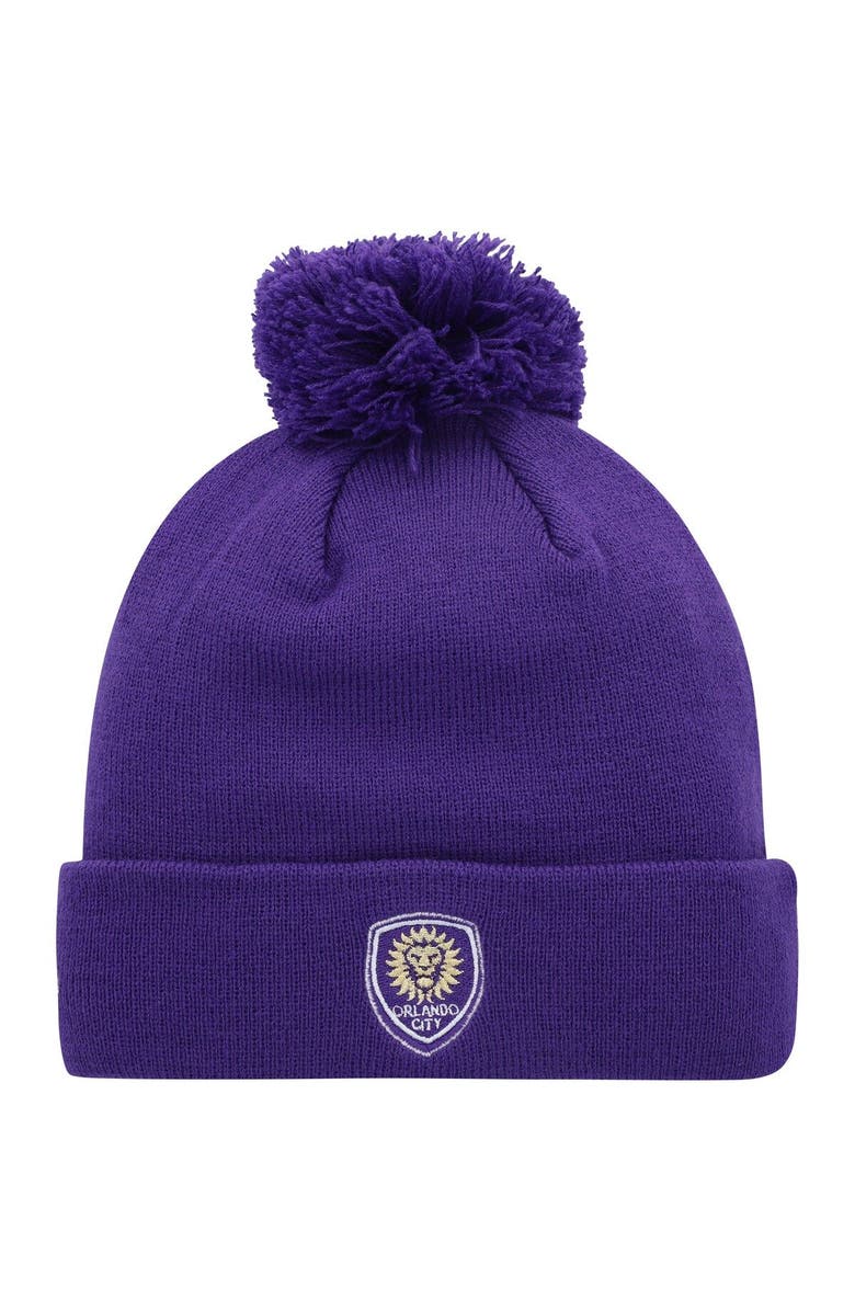 New Era Men's New Era  Purple Orlando City SC Jersey Hook Cuffed Knit Hat with Pom, Alternate, color, 