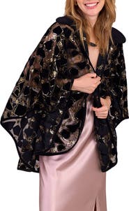 SAACHI Sequin Velvet Cape