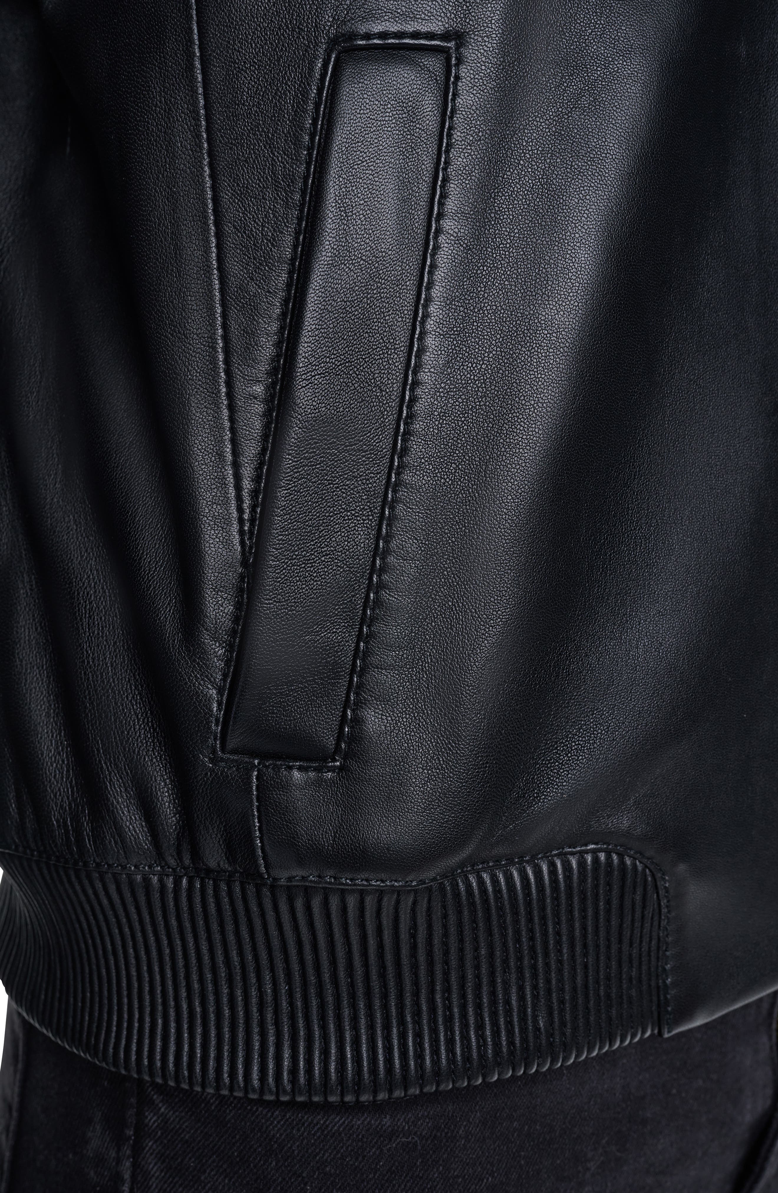 Женские куртки Cole Haan Signature Leather Bomber Jacket — фото 6