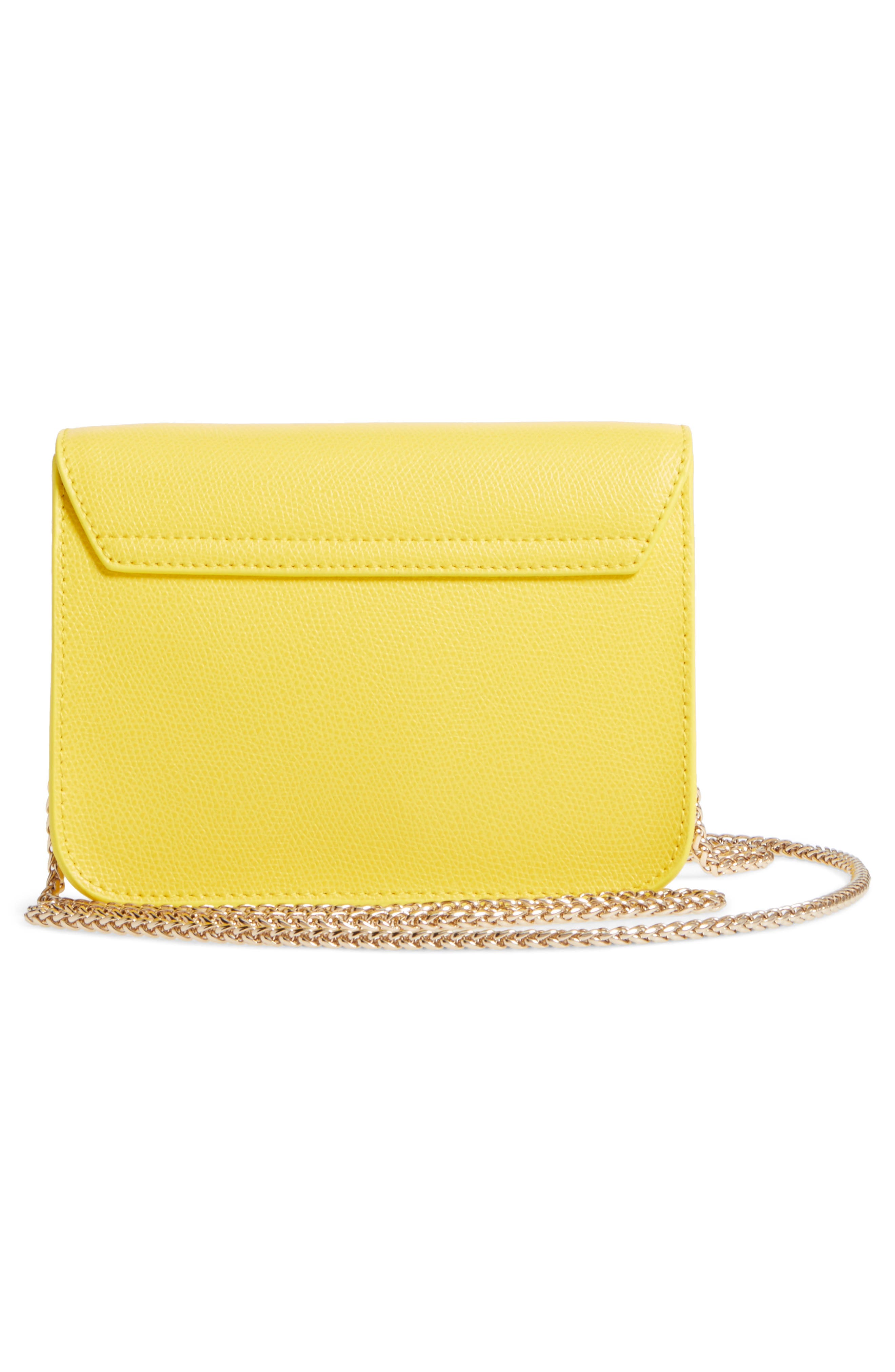 Mini Metropolis Leather Crossbody Bag, Alternate, color, GIALLO