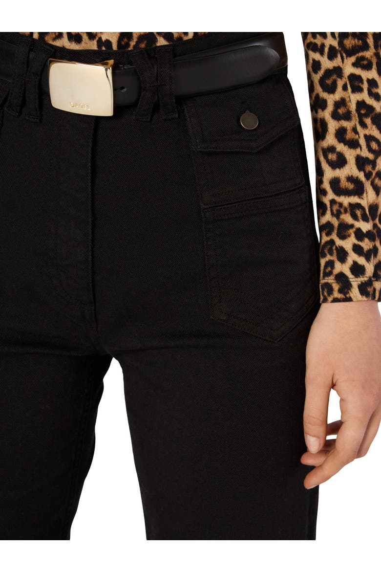 Anna Straight High-Waisted Jeans, Alternate, color, Black